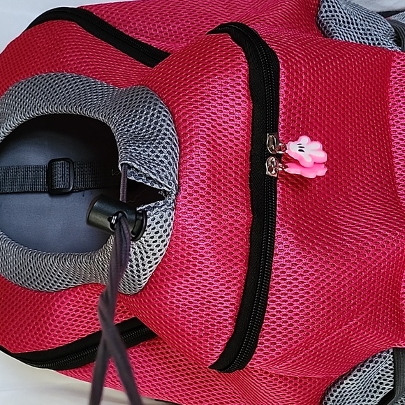 SPORT Pet Carrier Back/Front Pack Pink/Gray/Black SIZE: MEDIUM - Picture 4 of 8